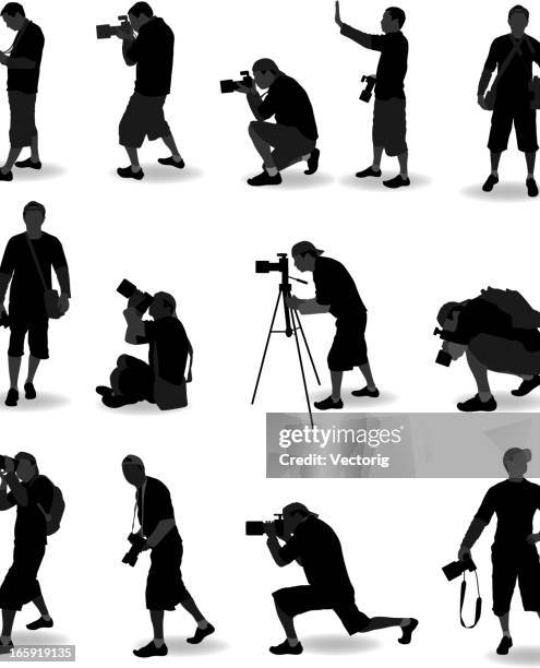 photographer - paparazzi illustration stock illustrations