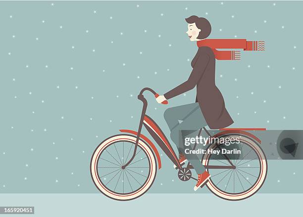 ilustraciones, imágenes clip art, dibujos animados e iconos de stock de paseo en invierno - chaqueta