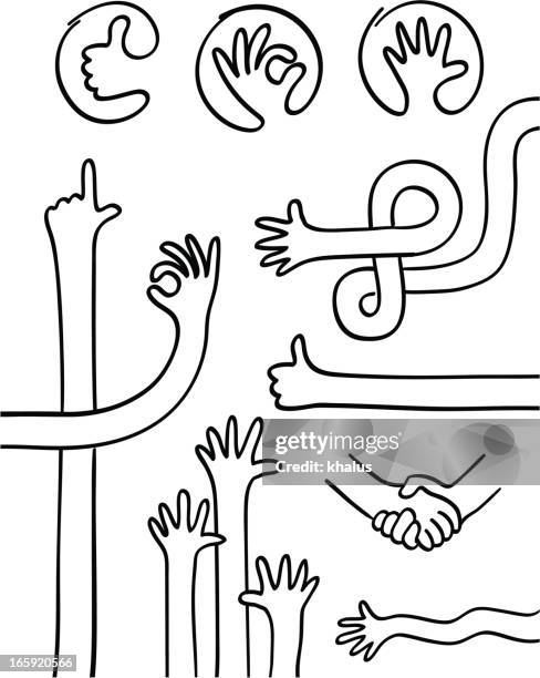 bildbanksillustrationer, clip art samt tecknat material och ikoner med hand collection | different hands - animated hands