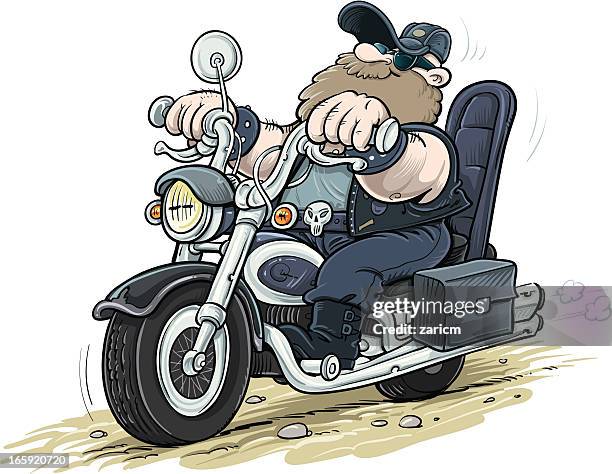 biker - - motorcycle rider stock-grafiken, -clipart, -cartoons und -symbole