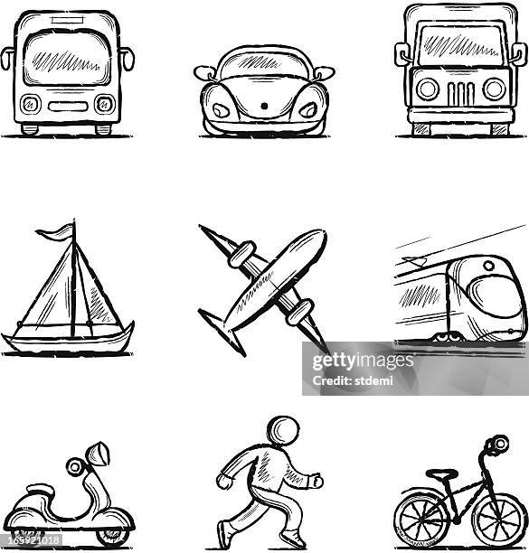 mode of transport - tourist train stock illustrations