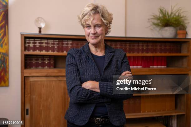 Posed portrait taken of criminal lawyer Bénédicte Ficq at her office before filing class action charges against chemical giant Chemours, a spin-off...