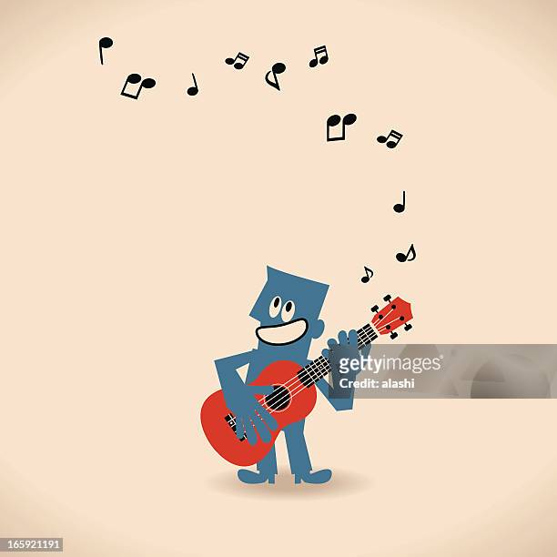 ilustrações de stock, clip art, desenhos animados e ícones de músico jogar com ukulele (guitarra - create music expo