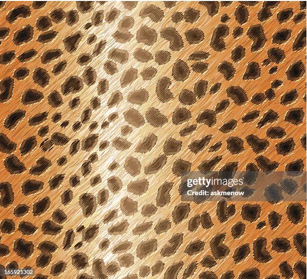 stockillustraties, clipart, cartoons en iconen met seamless cheetah skin pattern - luipaardprint