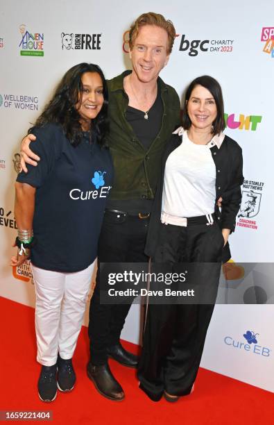 Sharmila Nikapota, Damian Lewis and Sadie Frost attend the BGC Group Charity Day on behalf of Cure EB and HvH Arts, raising millions for good causes...