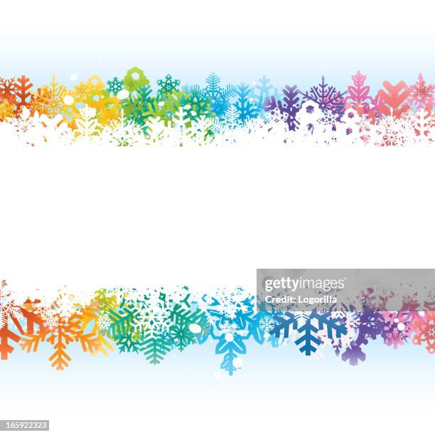 colorful snowflake background - blue snowflake background pattern stock illustrations