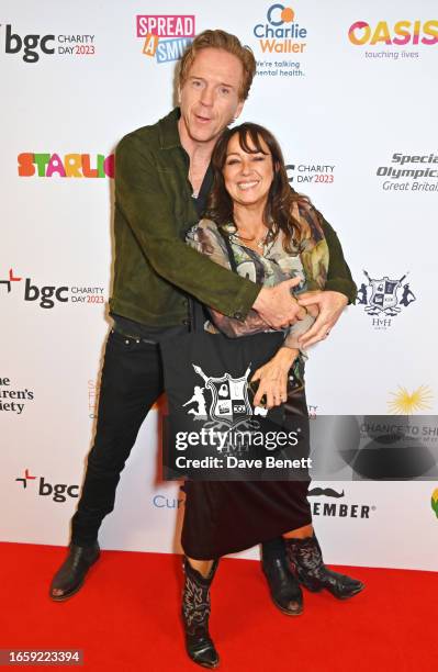 Damian Lewis and Debbi Clark attend the BGC Group Charity Day on behalf of Cure EB and HvH Arts, raising millions for good causes in memory of BGC's...