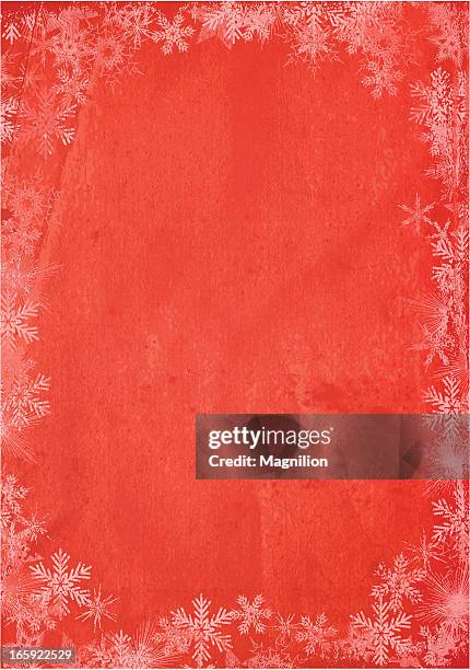 the old christmas paper with snowflakes - fiber paper texture stock illustrations