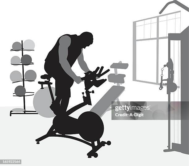 ilustrações de stock, clip art, desenhos animados e ícones de pedalpushing - bicicleta ergométrica