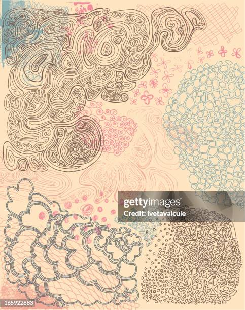 seamless doodle background - easy concept stock illustrations