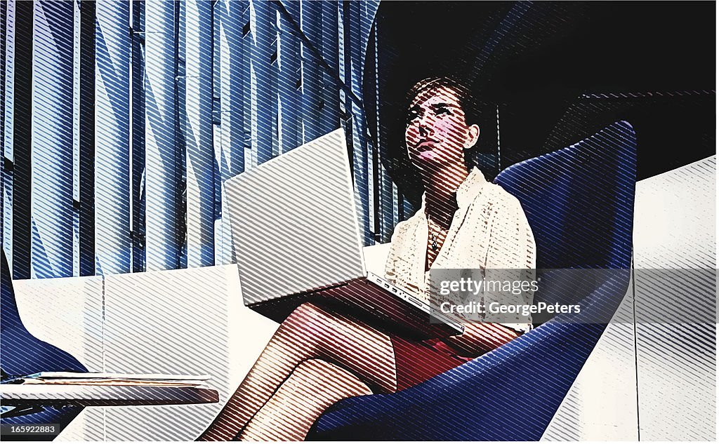 Businesswoman and Laptop