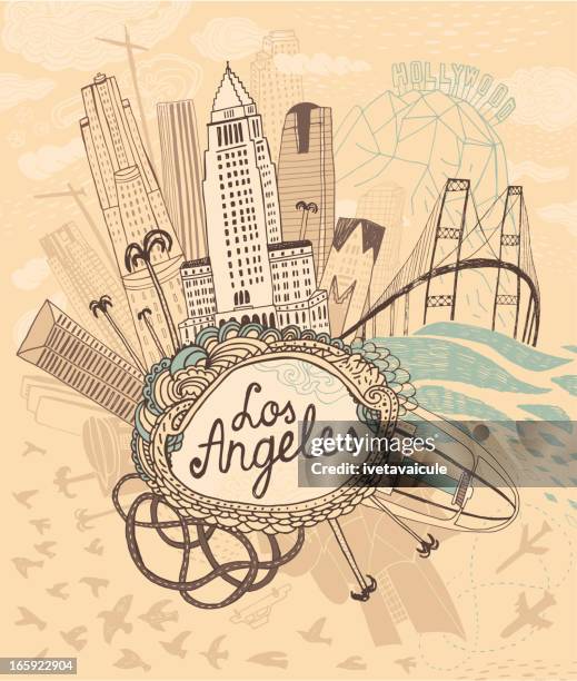 los angeles - lax airport stock illustrations