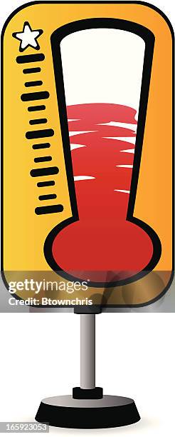 chart - fundraiser thermometer stock illustrations