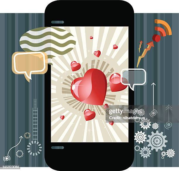 mobility and love - eating dates stock illustrations