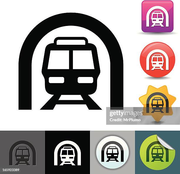 train icon | solicosi series - paris metro stock illustrations