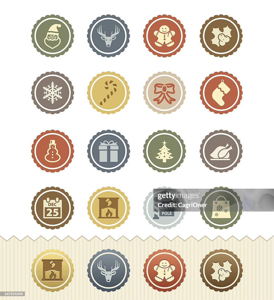 Christmas Icons : Vintage Badge Series