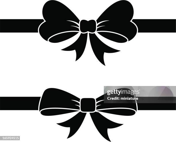 ilustraciones, imágenes clip art, dibujos animados e iconos de stock de negro bow - lazo negro