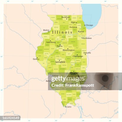 Illinois Vector Map Illinois Vector Map