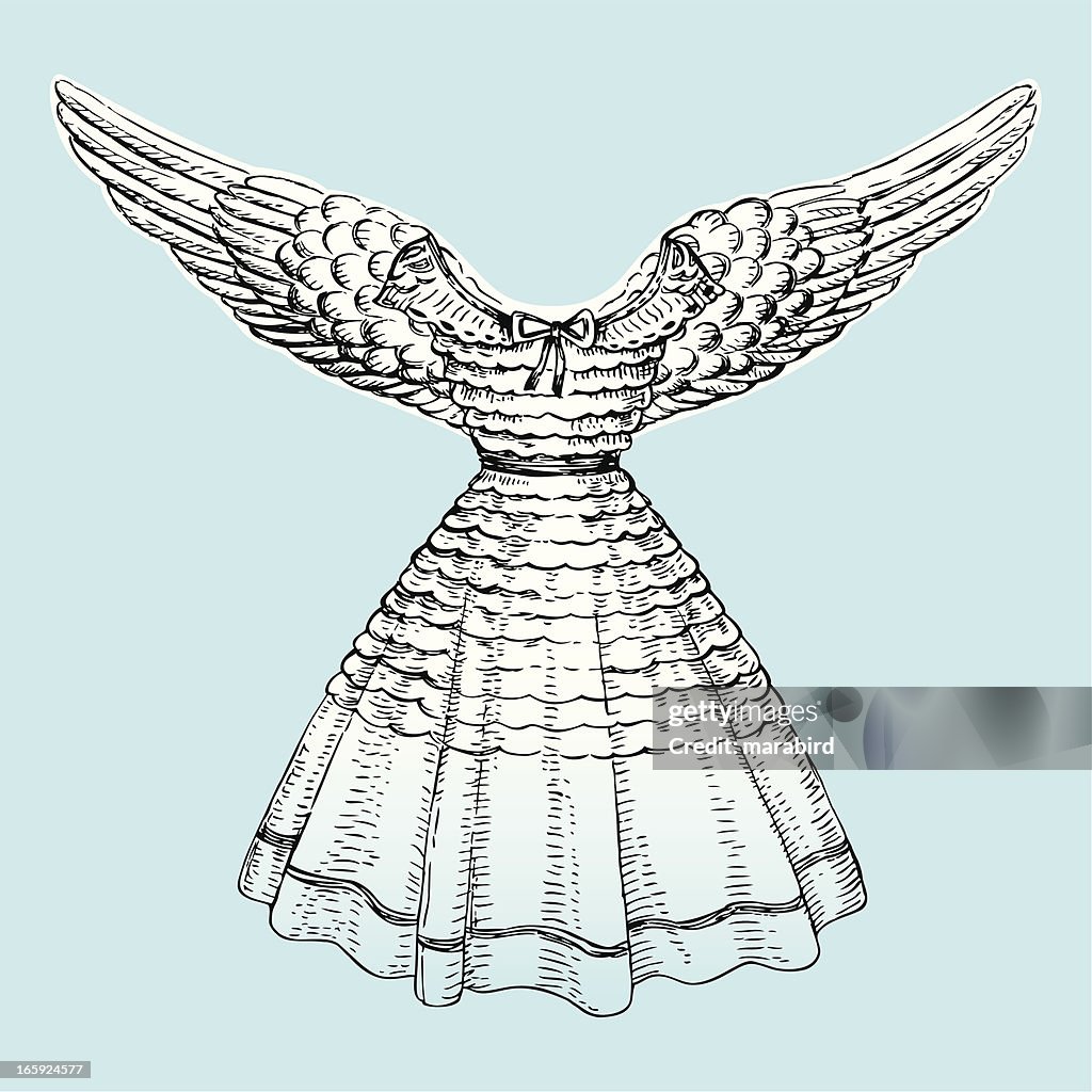 Angel Robe Drawing Angel Dress High-Res Vector Graphic - Getty Images