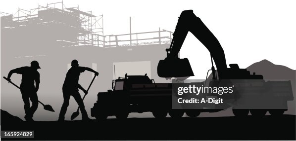 Different Shovels Vector Silhouette Different Shovels Vector Silhouette