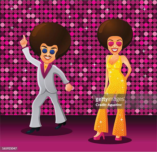 ilustrações, clipart, desenhos animados e ícones de a febre disco - dançando em discoteca