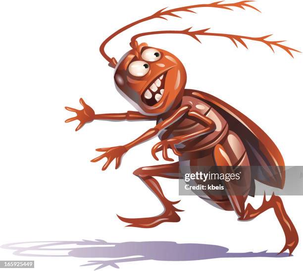 fleeing bug - pest stock illustrations