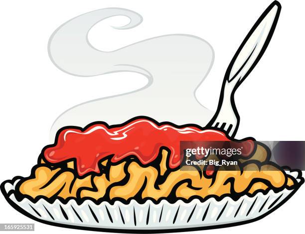 funnel cake plate - strawberry sauce stock illustrations