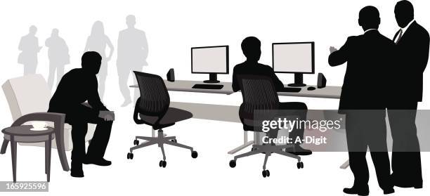 work cycle vector silhouette - side table stock illustrations