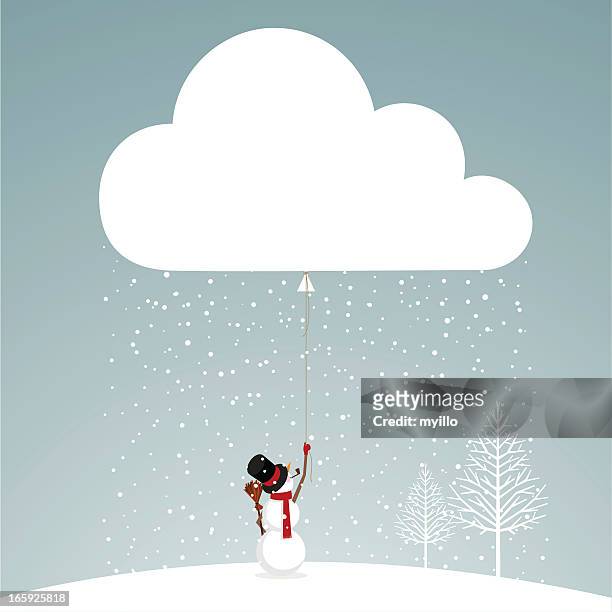 let it snow snowman - snowman stock illustrations