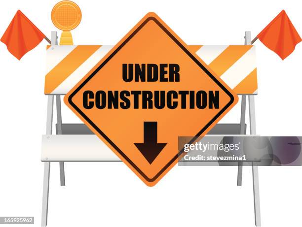 under construction - empty construction site stock illustrations