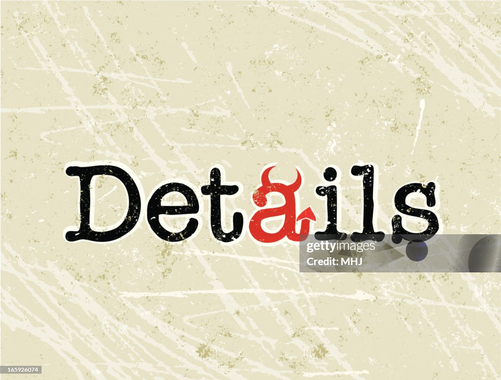 Devil Is in the Details Text