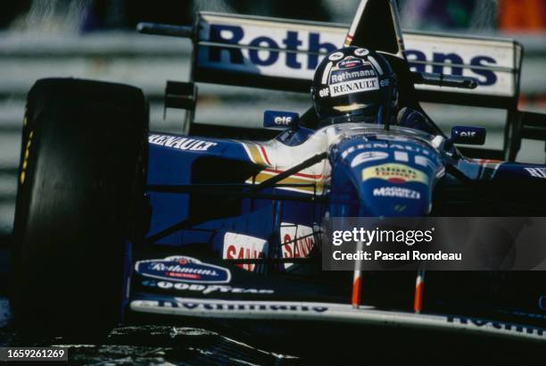 Damon Hill from Great Britain drives the Rothmans Williams Renault Williams FW17 Renault V10 during the Formula One Grand Prix of Monaco on 28th May...