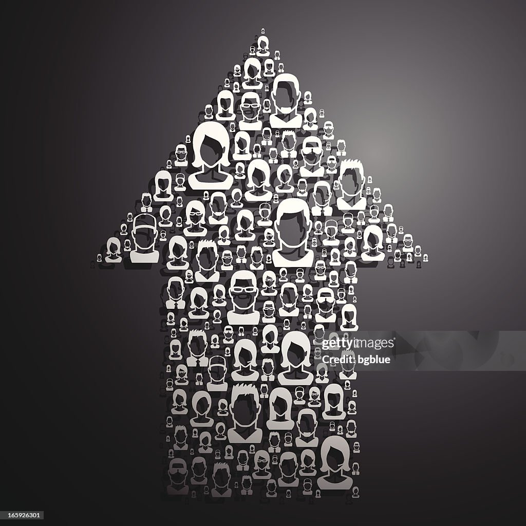 People Shape Rising Arrow Rising With People High-Res Vector Graphic - Getty Images