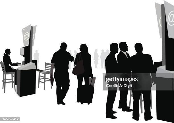 ilustrações de stock, clip art, desenhos animados e ícones de businessequipment - business woman desk stand