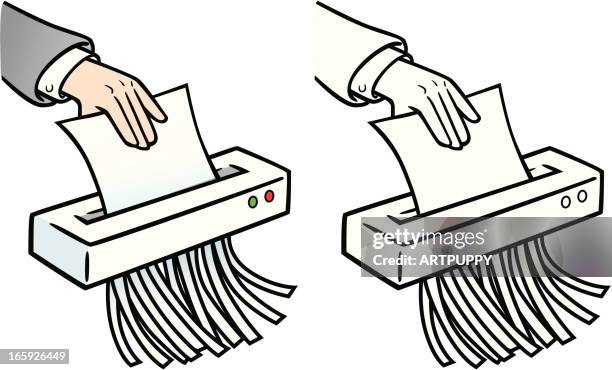 shredding documents - shredding stock illustrations