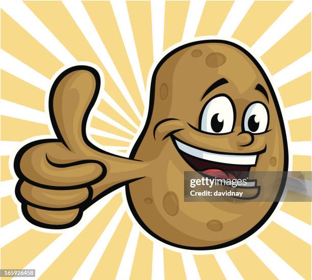 happy potato - prepared potato stock illustrations
