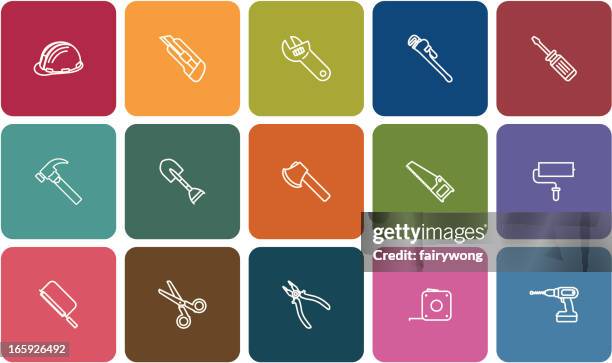 work tool icons - axe isolated stock illustrations