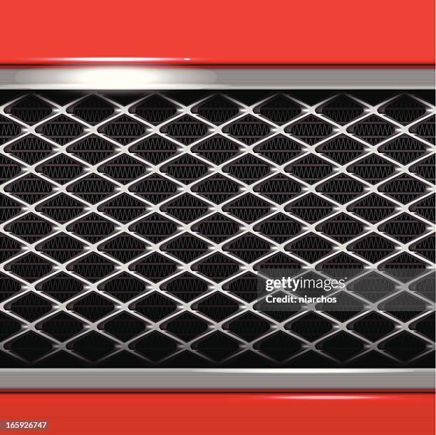 auto metallic grille - zaun mit loch stock-grafiken, -clipart, -cartoons und -symbole