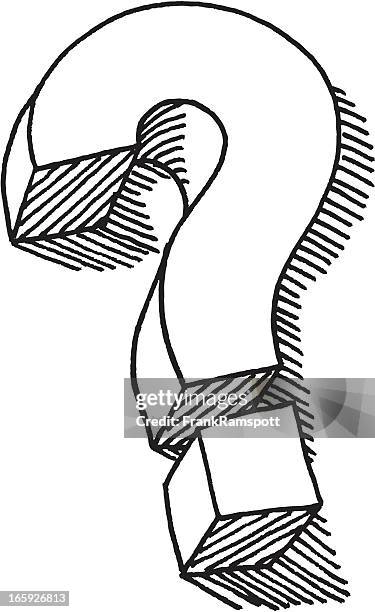 question mark symbol drawing - question mark white background stock illustrations
