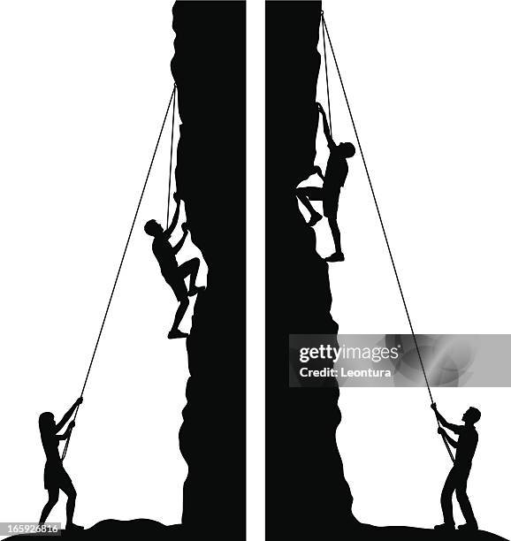 rock climbing - rock object stock illustrations