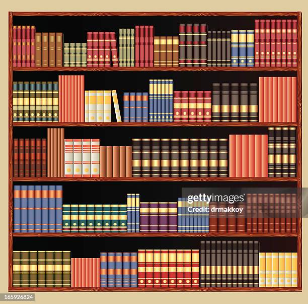 library - bookshelf stock illustrations