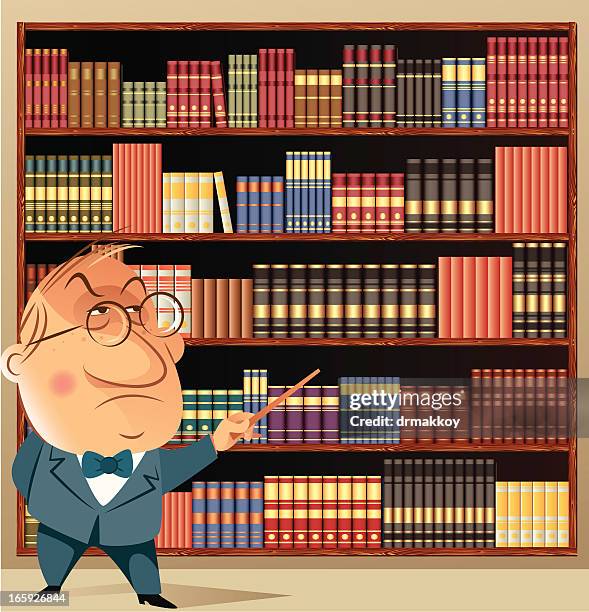 library and professor - public library stock illustrations