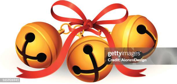 jingle bells - christmas bells stock illustrations