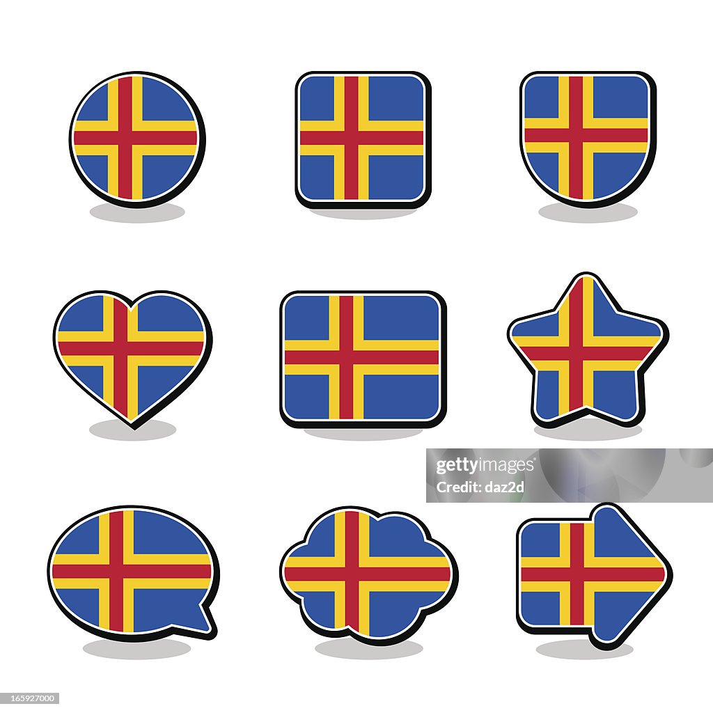 ALAND FLAG ICON SET