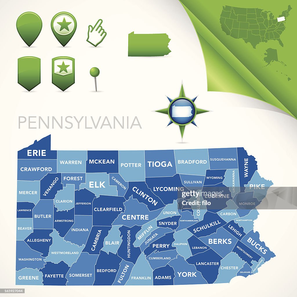 Pennsylvania County Map