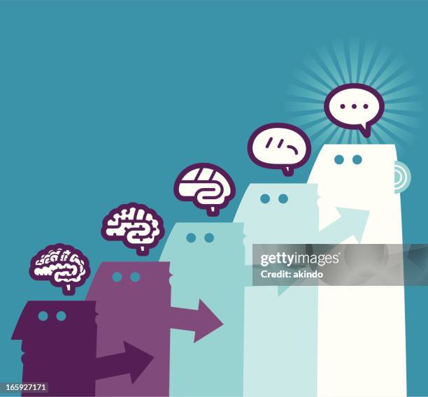 thinking process - critical thinking stock illustrations