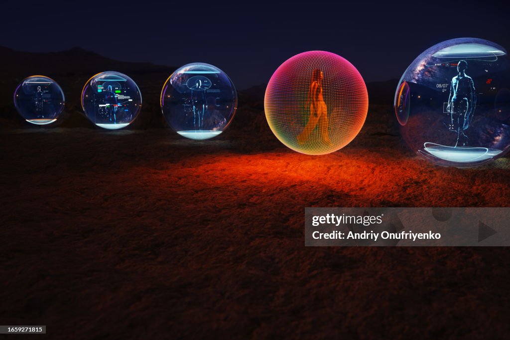 Inside bubble spheres