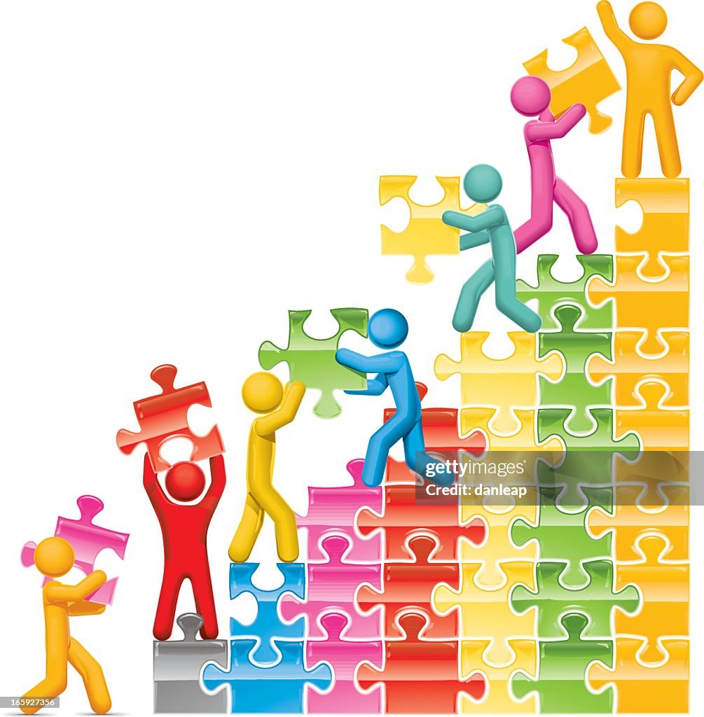 Step Vector Team Teamwork Steps High-Res Vector Graphic - Getty Images