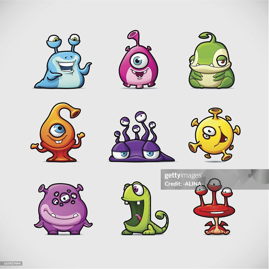 Cute Cartoon Monsters