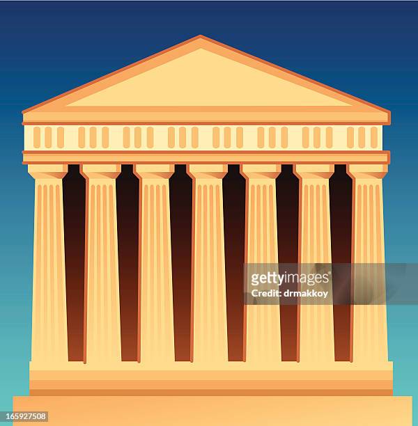 ilustrações de stock, clip art, desenhos animados e ícones de templo antigo - grego clássico